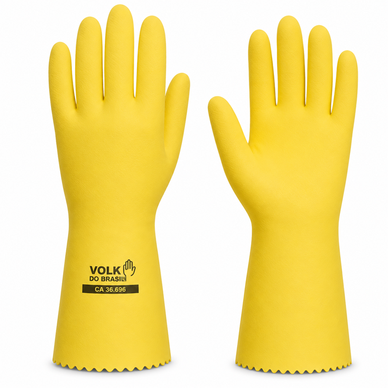 LUVA LATEX AM VERNIZ SILVER SLIM T/G CA37277 VOLK (IMP)