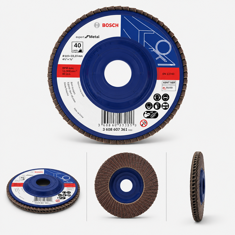 DISCO FLAP 180 G40 BLUEMETAL BOSCH - S3 