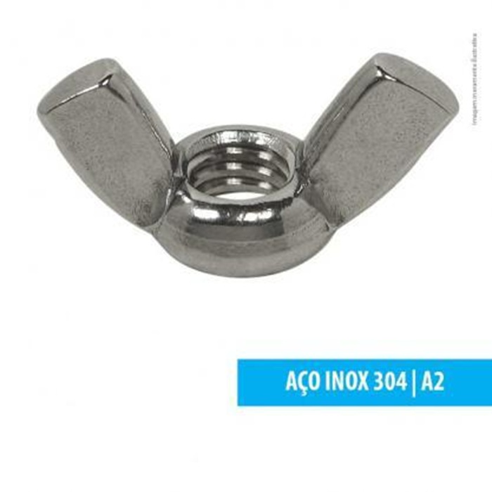 PORCA BORBOLETA INOX 3/16 UNC (IMP)