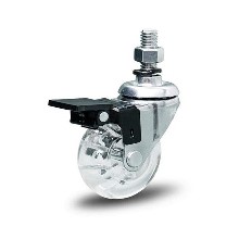 RODIZIO GEL 210 GIRA C/ ESPIGA E FREIO CAP 40KG COLSON