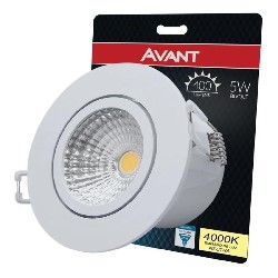 SPOT EMBUTIR LED REDONDO 88X88 5W AVANT