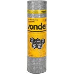 TELA HEXAGONAL GALV VIVEIRO BWG24 1/2X0.6X50M VONDER