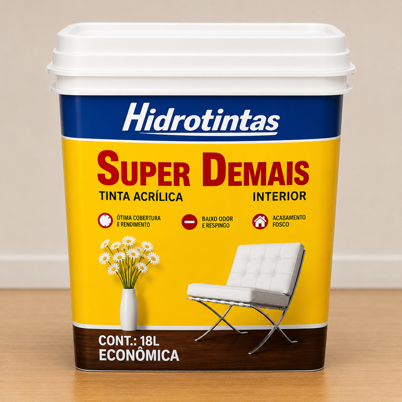 TINTA ACRILICA SUPER DEMAIS INT 15L AZUL CEU HIDROTINTAS - AB