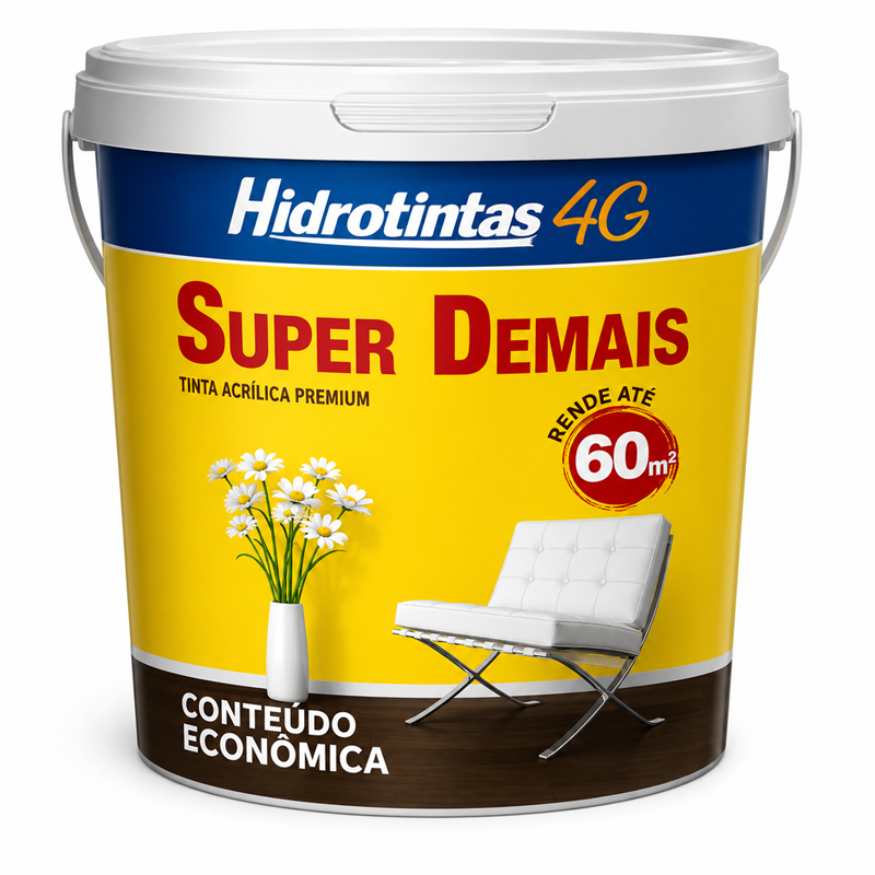 TINTA ACRILICA SUPER DEMAIS INT 3.0L AMARELO MILHO HIDROTINTAS - AB