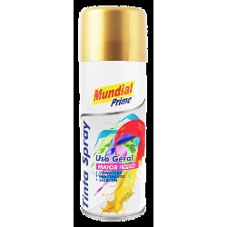 TINTA SPRAY METALICA OURO 400ML MUNDIAL PRIME