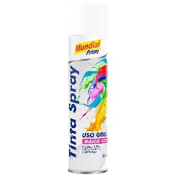 TINTA SPRAY SINTETICO UG BRANCO FOSCO 400ML MUNDIAL PRIME
