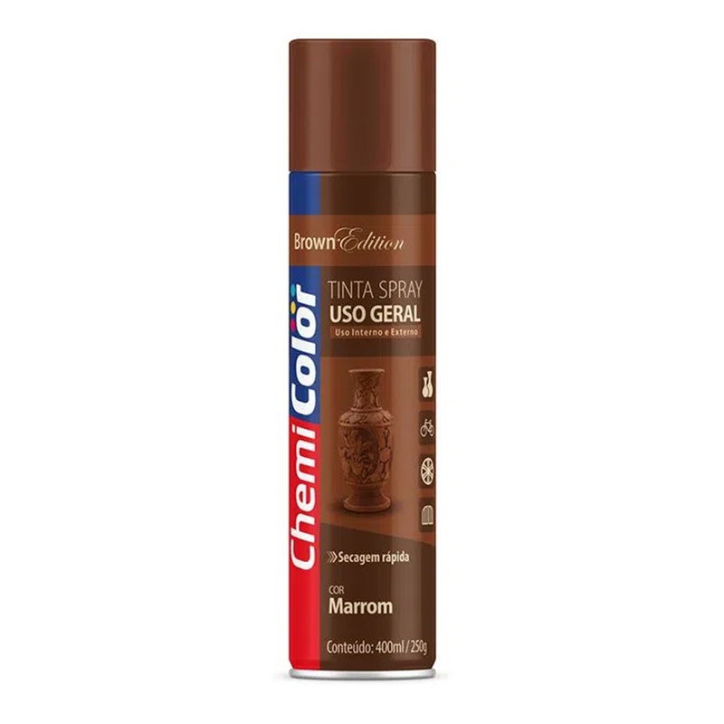 TINTA SPRAY UG MARROM 400ML CHEMICOLOR - AB
