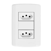 TOMADA 2S 2P+T PL 4X2 10A 7213 PLUZI BR PLUZIE