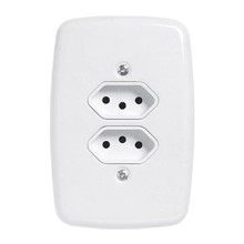 TOMADA 2S 2P+T PL 4X2 10A BR 3213 IDEALE PLUZIE