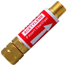 VALVULA CORTA CHAMA FLUXO REGULADOR ACETILENO OMEGA