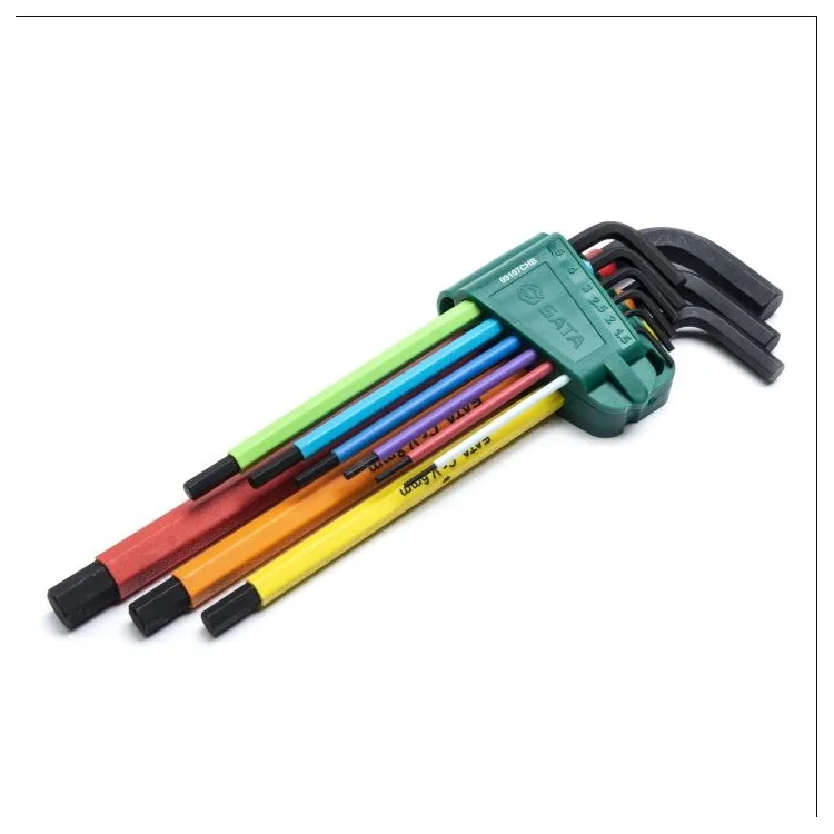 JOGO CHAVE ALLEN LONGA COLOR 1.5 A 10MM 9PC SATA