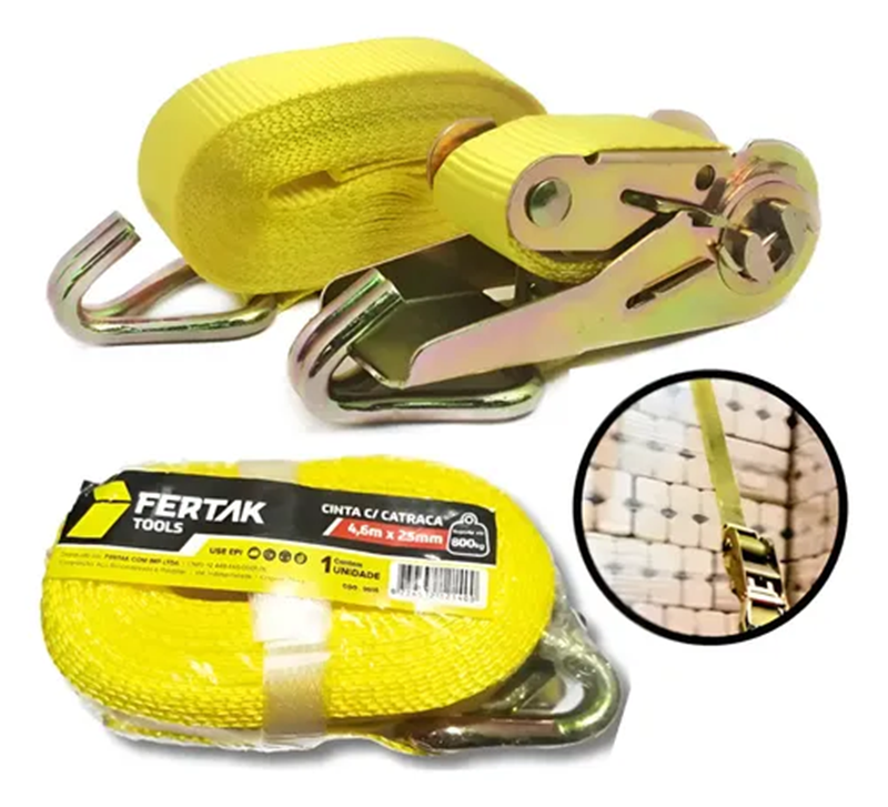 CINTA AMARR C/ CATRACA 1.5T 50MMX9MT 9017 FERTAK (IMP)