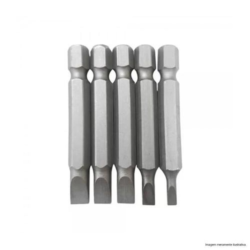 JOGO CHAVE BITS FENDA LONGO 3MM 4MM 5.5MM 6MM 5PCS 4826 FERTAK (IMP)