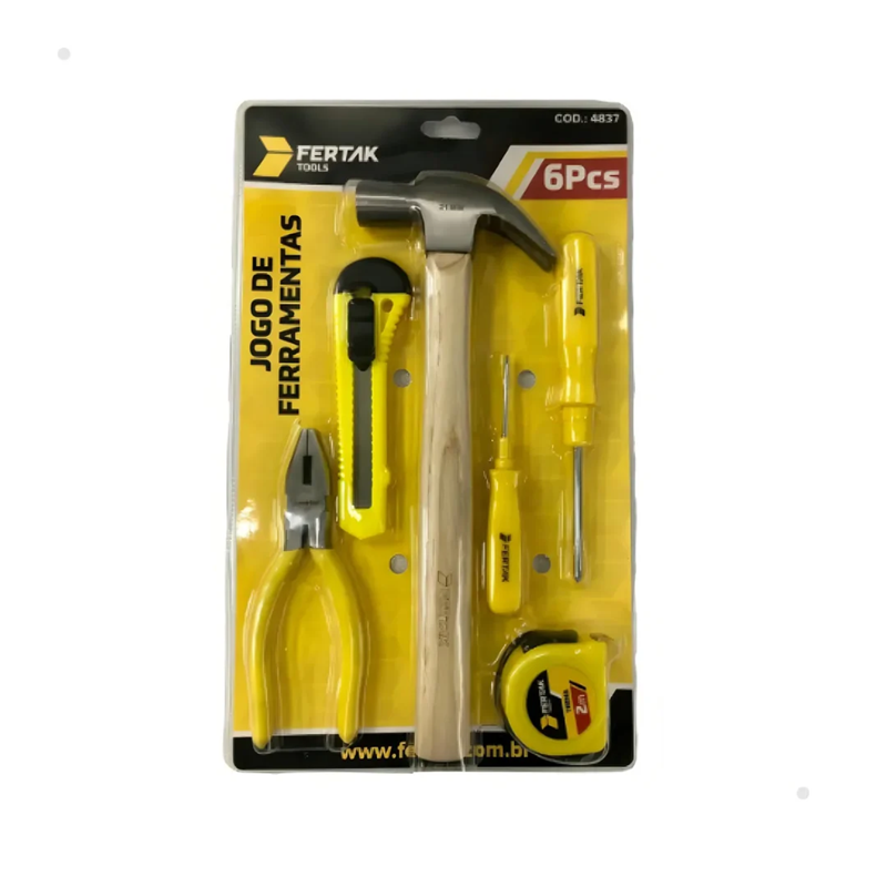 JOGO DE FERRAMENTAS 6 PCS 4837 FERTAK (IMP)