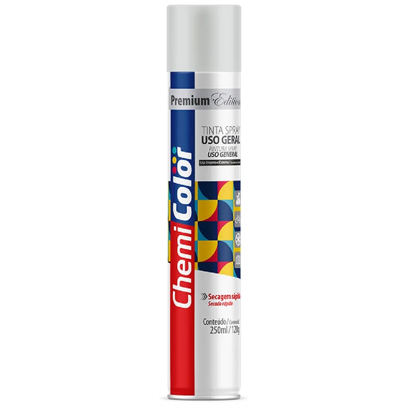 TINTA SPRAY U.G. BRANCO FOSCO 250ML CHEMICOLOR - AB