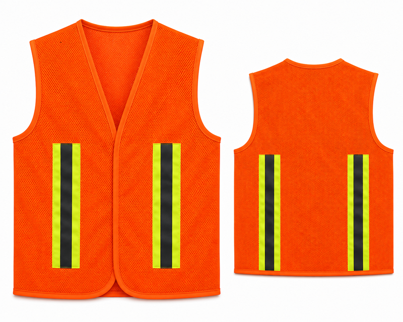COLETE REFLET TELADO S/ BOLSO C/ VELCRO LR FLUOR/CZ T/XG VOLK (IMP)