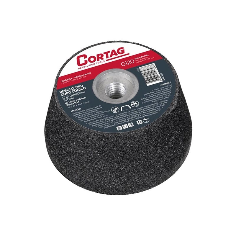 REBOLO COPO CONICO 100X50 G80 M14 61749 CORTAG