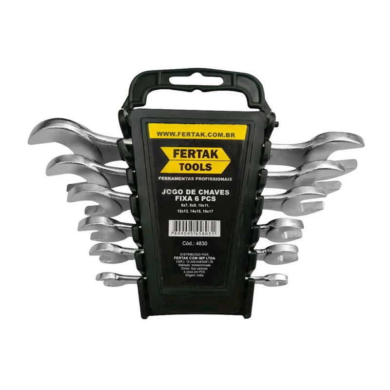 JOGO CHAVE BOCA 6PCS 6X7 A 16X17 4830 FERTAK (IMP)