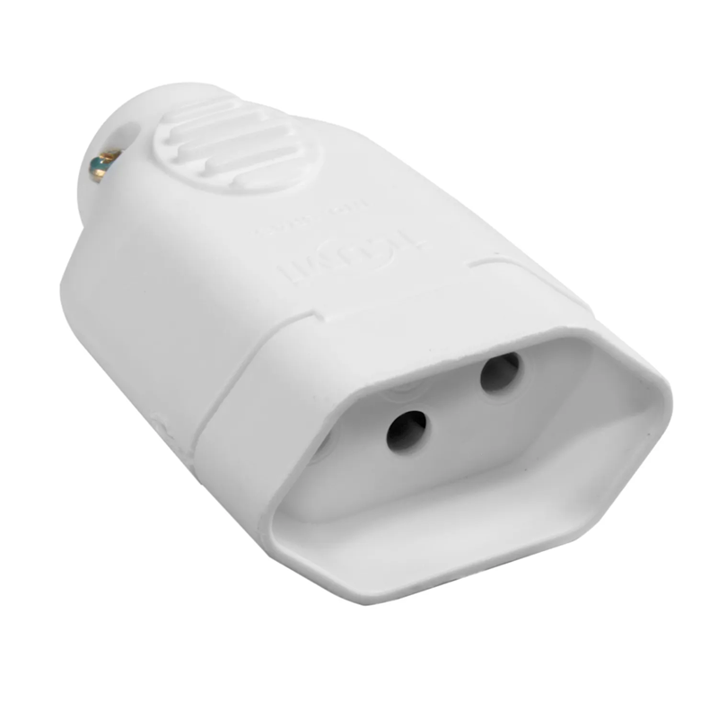 PLUG FEMEA 2P+T 10A 250V  BR 1433PG ILUMI