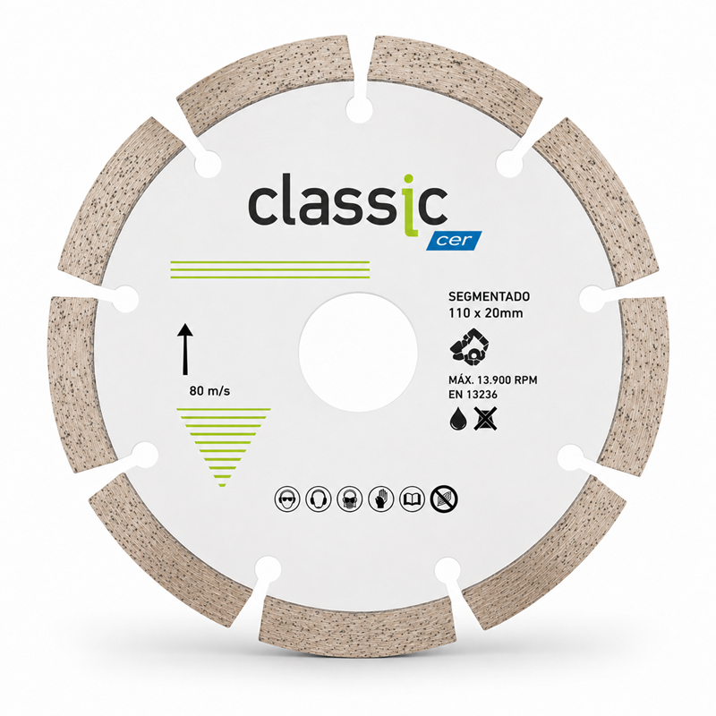 DISCO DIAMANTADO STANDARD SEG SECO/REFR 110X20 NORTON - AB (IMP)