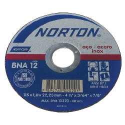 DISCO CORTE INOX 4.1/2 115BNA12 1.6 NORTON