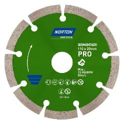 DISCO DIAMANTADO PRO SEG SECO REFR 110X20 NORTON (IMP)