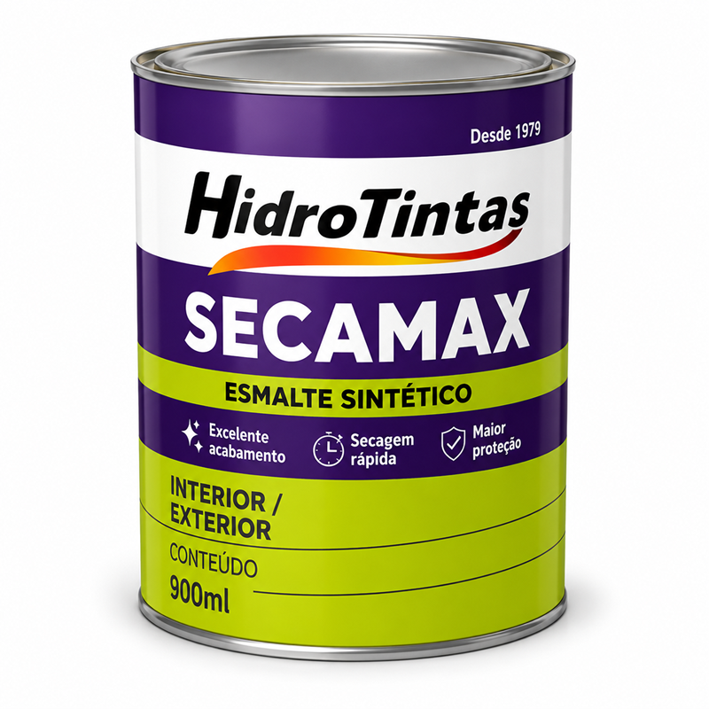ESMALTE SECAMAX PRETO 1/32 LP 112.5ML HIDROTINTAS - AB